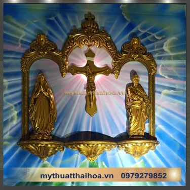 Bàn Thờ Công Giáo Composite Dát Vàng