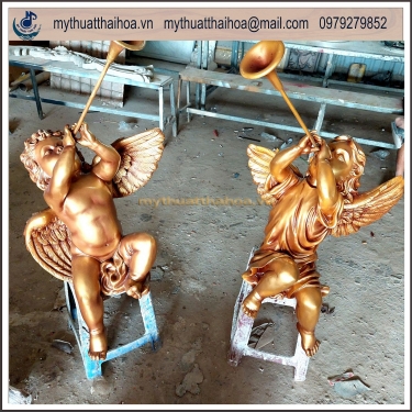 Bộ Tượng Thiên Thần Bằng Composite