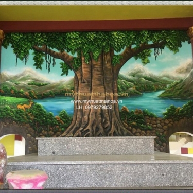 Đắp Vẽ Phù Điêu Cây Bồ Đề