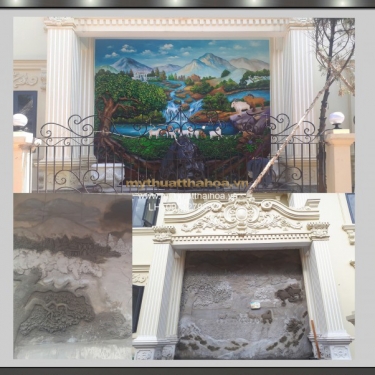 Đắp Vẽ Phù Điêu Phong Cảnh