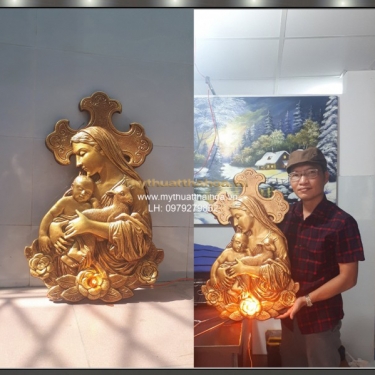 Phù Điêu Đức Mẹ Bồng Chiên