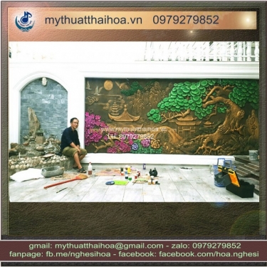 Phù Điêu Mẫu Đơn Đình