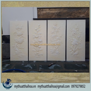 Phù Điêu Trang Trí Bốn Mùa Bằng Nhựa