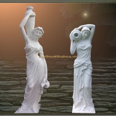 Tượng Cổ Điển Châu Âu Cô Gái Ôm Bình Nước