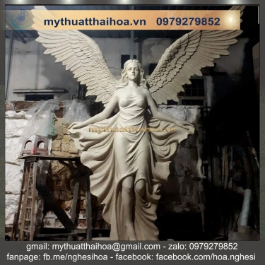 Tượng Thiên Thần Có Cánh Bằng Cao 3M Bằng Composite