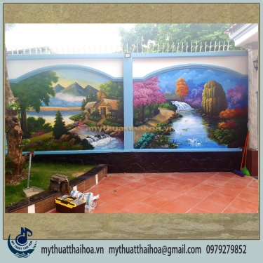 Vẽ Tranh Tường Phong Cảnh