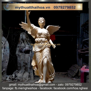 Tượng Cô Gái Có Cánh Trang Trí Bằng Composite