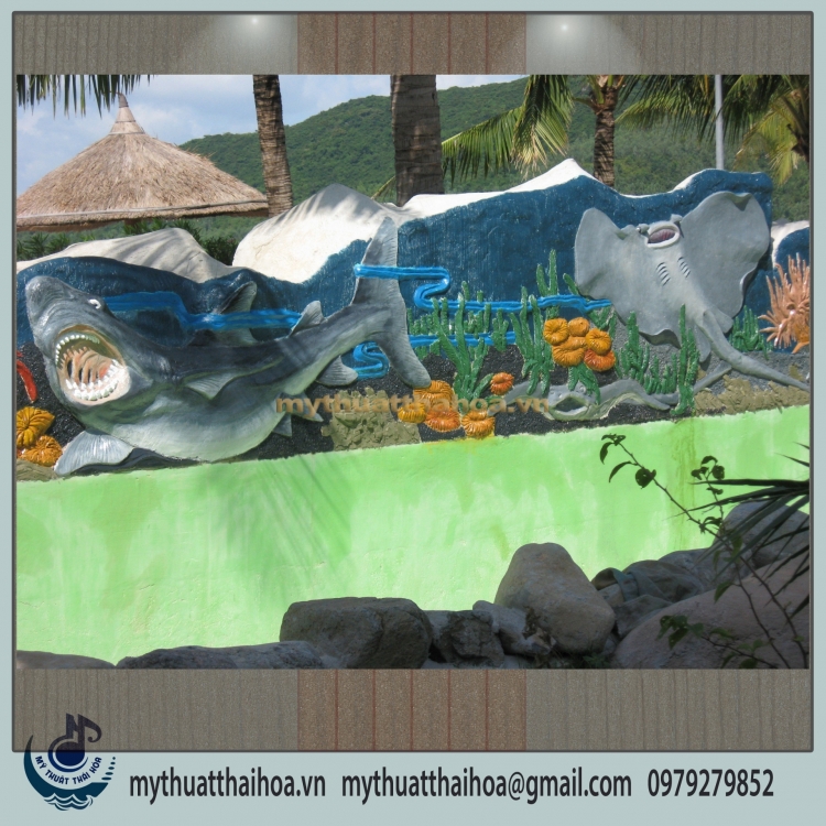 Đắp Trực Tiếp Sân Vườn Tiểu Cảnh Tại Vinpearl Nha Trang