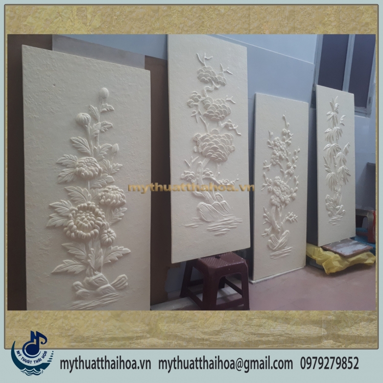 Phù Điêu Trang Trí Bốn Mùa Bằng Nhựa