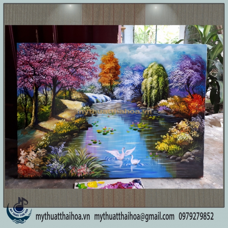 Tranh Sơn Dầu Phong Cảnh Miền Quê